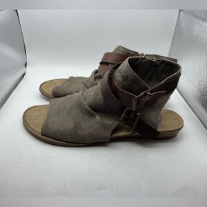 Blowfish Burn Brown and Tan Sandals with Buckle Straps size 8.5